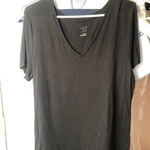 Black V-Neck Top
